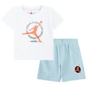 Jordan glacier blue flight club shirt with blue shorts 2-pc short set $48